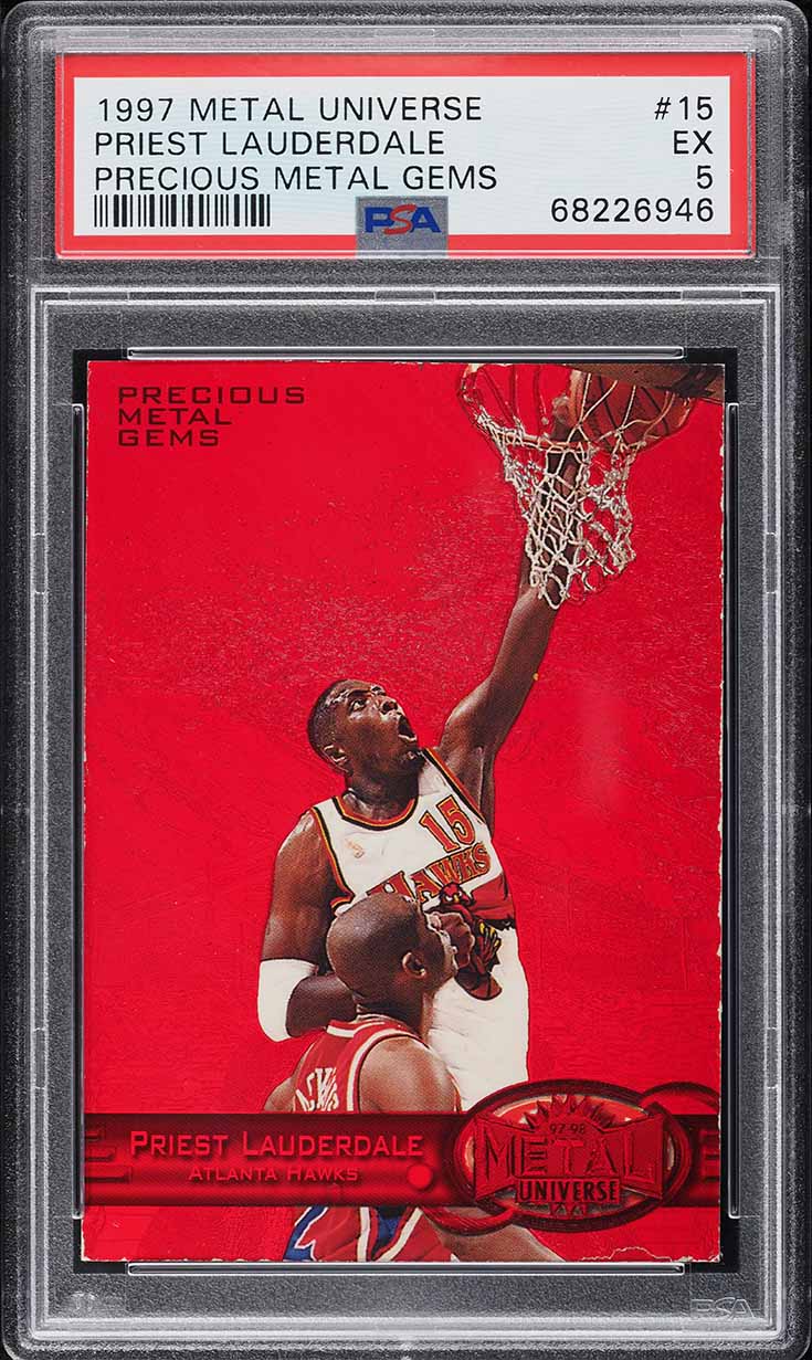 1997 Metal Universe Precious Metal Gems PMG Red Priest Lauderdale /100 #15 PSA 5