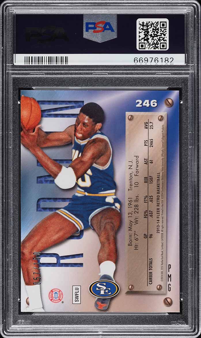2013 Fleer Retro Precious Metal Gems PMG Red Dennis Rodman /150