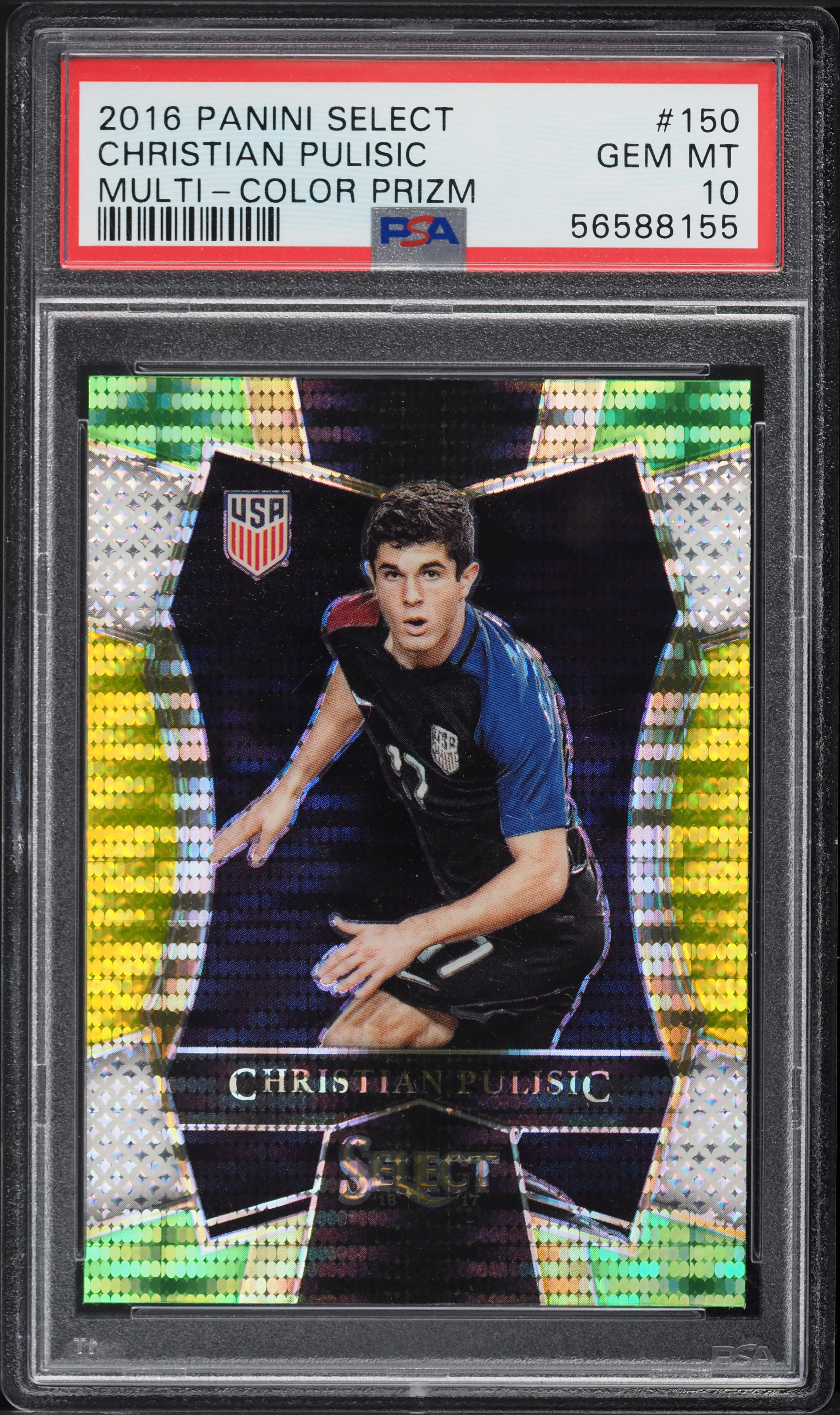 Christian Pulisic RC SELECT プリシッチ ルーキー 2016 Select Soccer Multi-Color Prizm Christian Pulisic ROOKIE #150