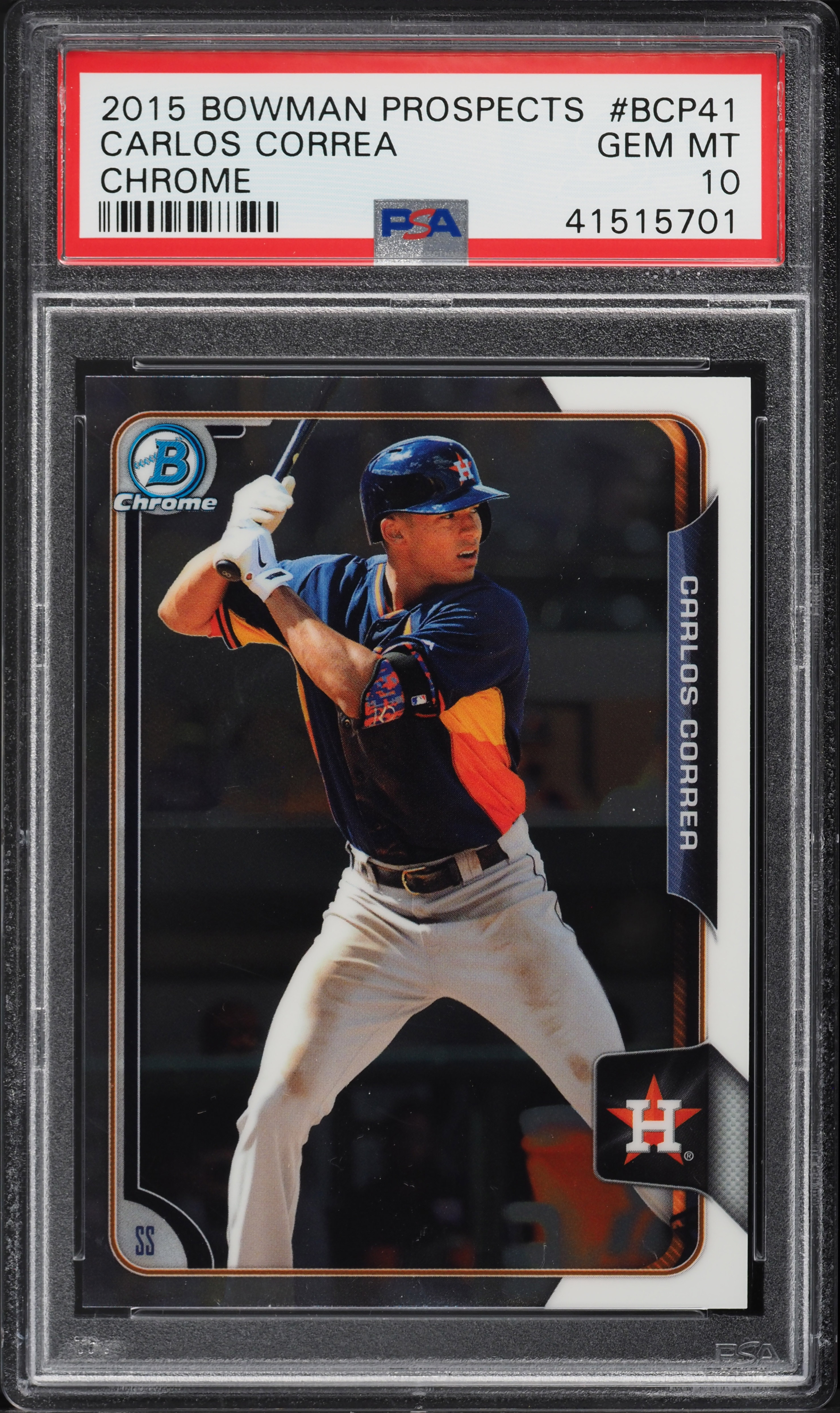2015 Bowman Chrome Prospects Carlos Correa ROOKIE #BCP41 PSA 10