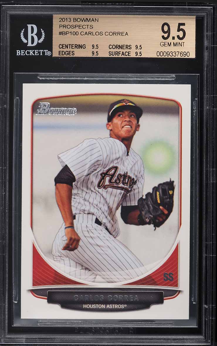 2013 Bowman Prospects Carlos Correa ROOKIE #BP100 BGS 9.5 GEM MINT