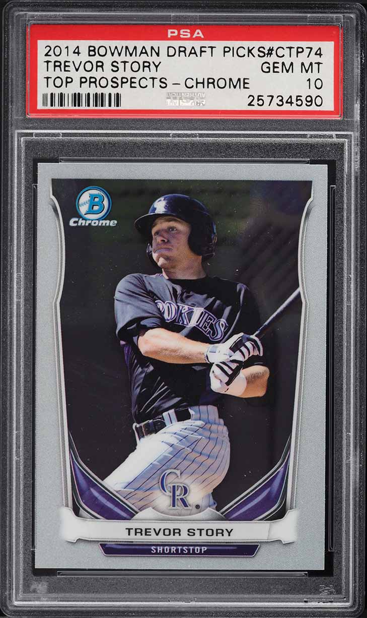 2014 Bowman Chrome Top Prospects Trevor Story ROOKIE #CTP-74 PSA 10 GEM MINT