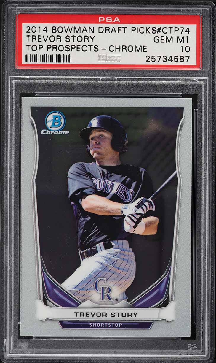 2014 Bowman Chrome Top Prospects Trevor Story ROOKIE #CTP-74 PSA 10 GEM MINT