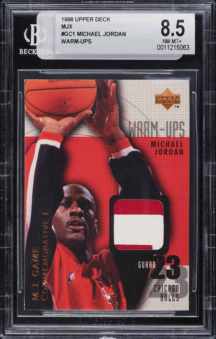1998 Upper Deck MJx Warm-Ups Michael Jordan PATCH JERSEY # 23/230 #GC1 BGS 8.5