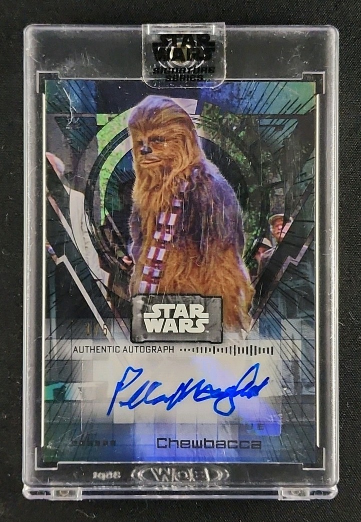 2022 Topps Star Wars Signature Series Black Peter Mayhew AUTO 1/5 MBA AUTH