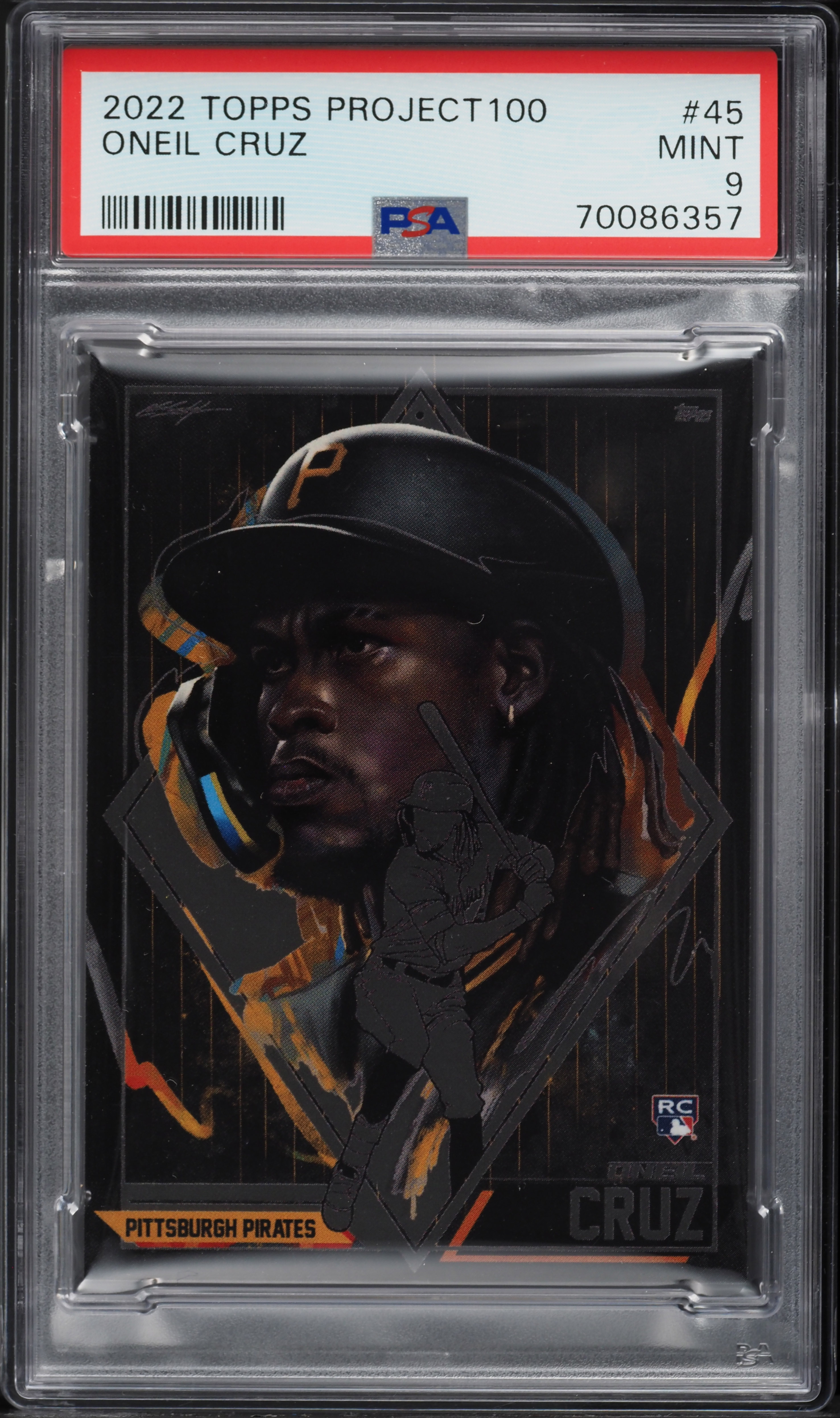 2022 Topps Project 100 By Chuck Styles Oneil Cruz ROOKIE #45 PSA 9