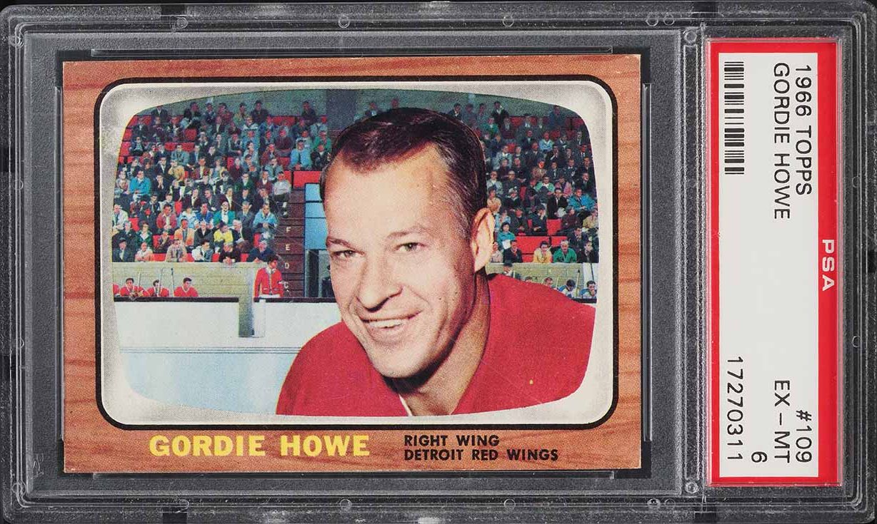 1966 Topps Hockey Gordie Howe #109 PSA 6 EXMT
