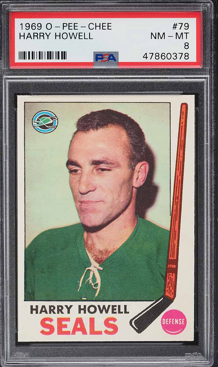 1969 O-Pee-Chee Hockey Harry Howell #79 PSA 8 NM-MT