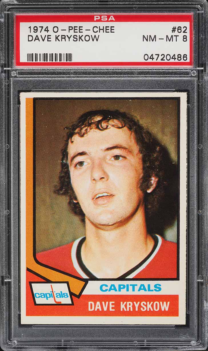 1974 O-Pee-Chee Hockey Dave Kryskow #62 PSA 8 NM-MT