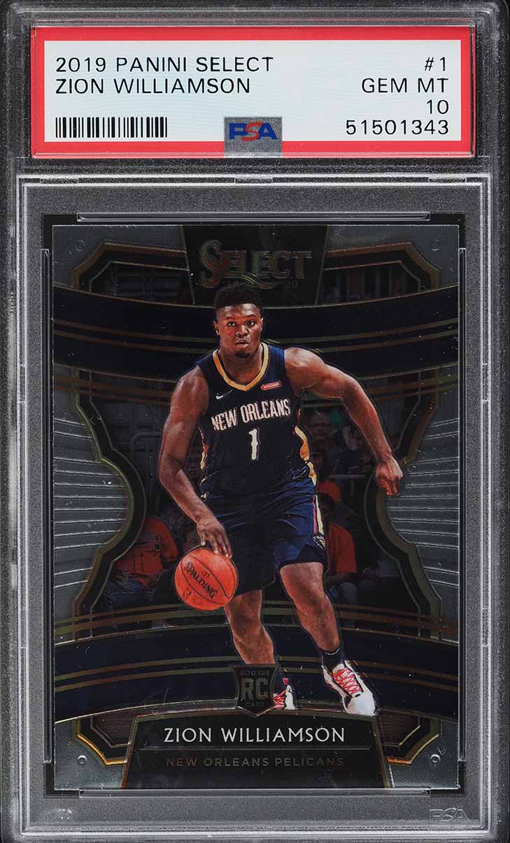 2019 Select Concourse Zion Williamson ROOKIE #1 PSA 10 GEM MINT on 