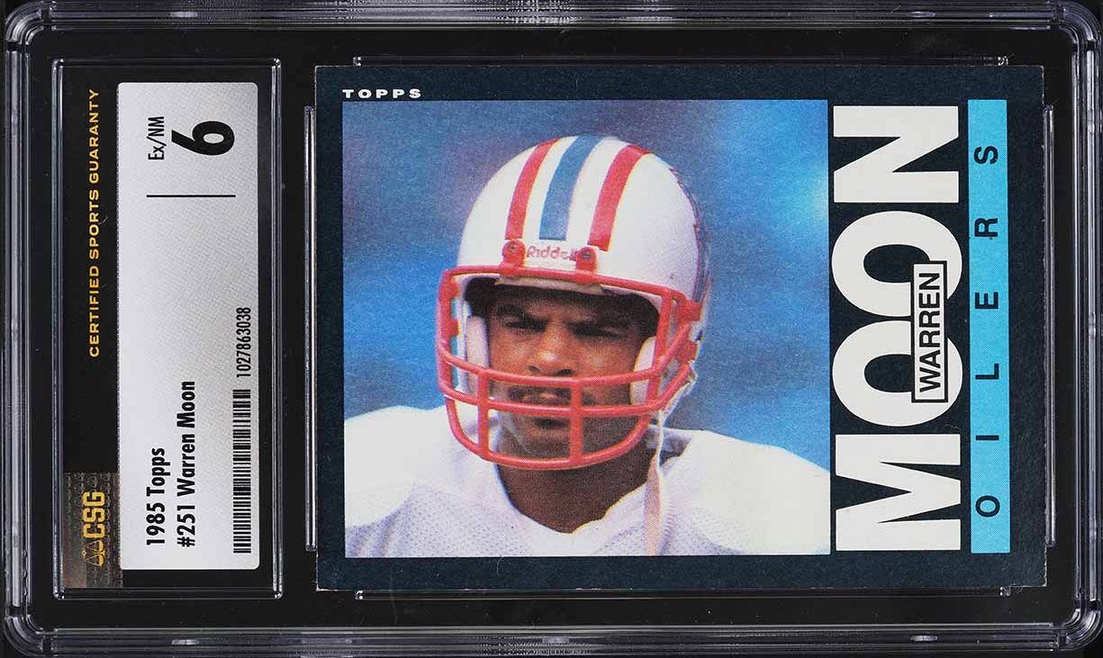 1985 Topps Football Warren Moon ROOKIE #251 CSG 6 EXMT
