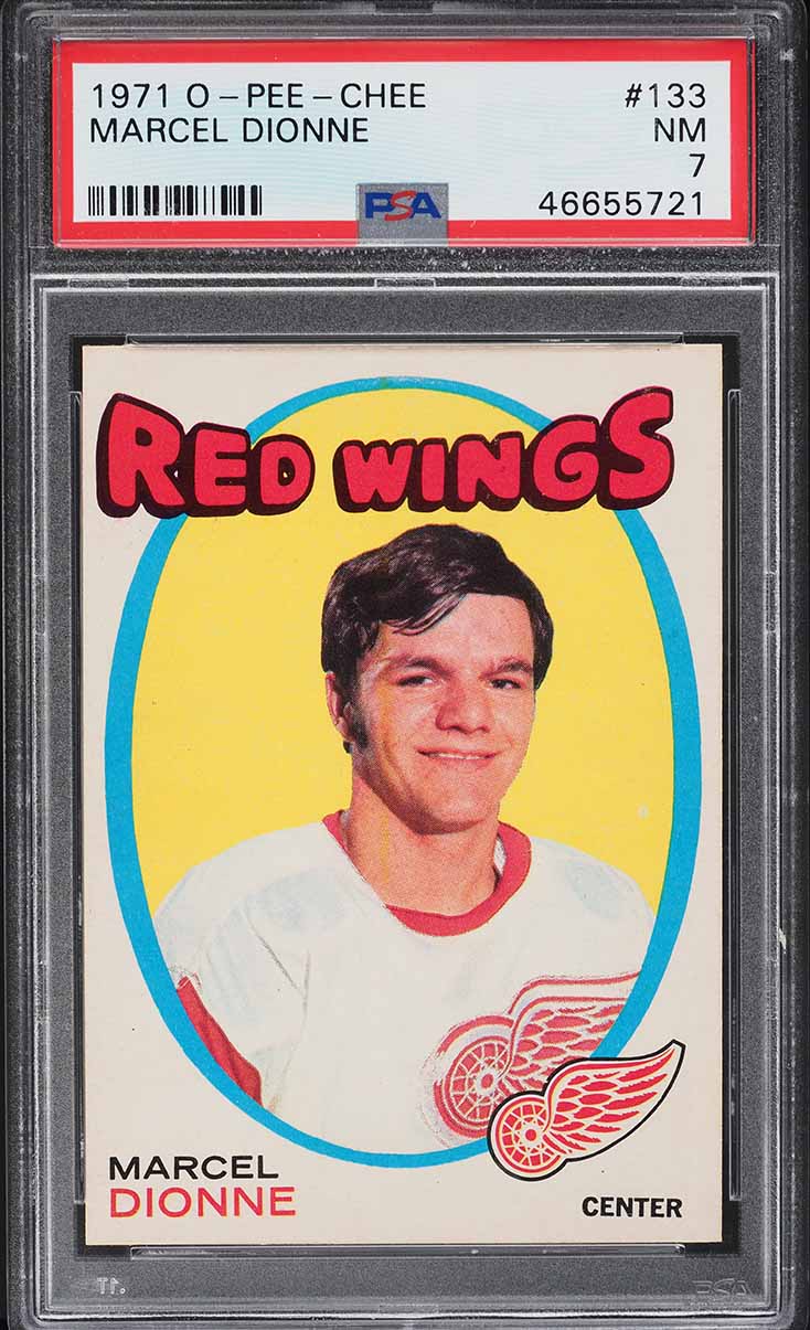 1971 O-Pee-Chee Hockey Marcel Dionne ROOKIE #133 PSA 7 NRMT