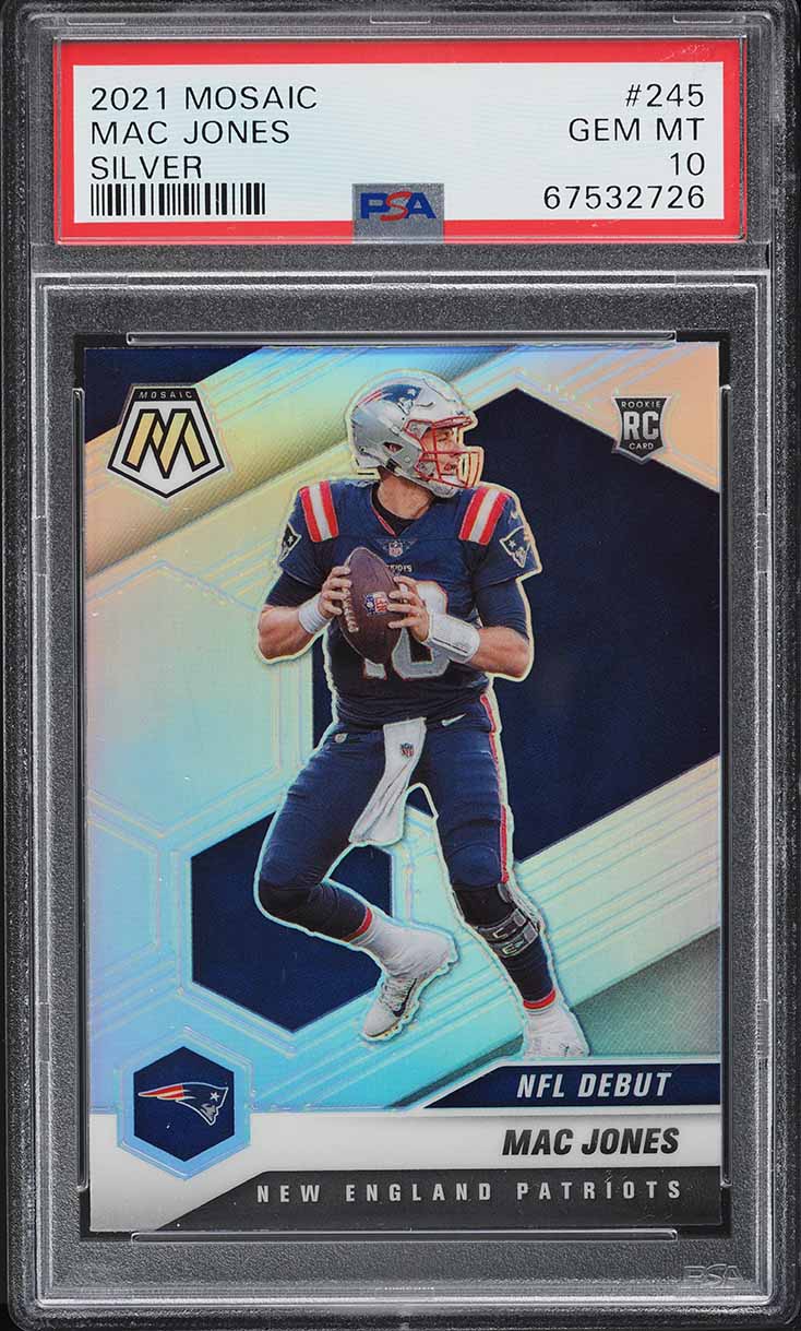 2021 Panini Mosaic Silver Mac Jones ROOKIE #245 PSA 10 GEM MINT