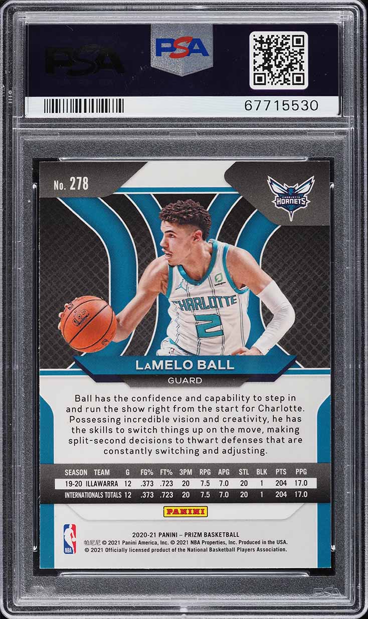 2020 Panini Prizm LaMelo Ball ROOKIE #278 PSA 10 GEM MINT
