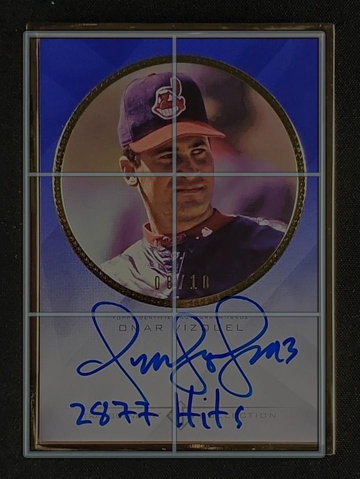 2016 Topps Transcendent Purple Omar Vizquel AUTO /10 #TCA-OV MBA AUTH