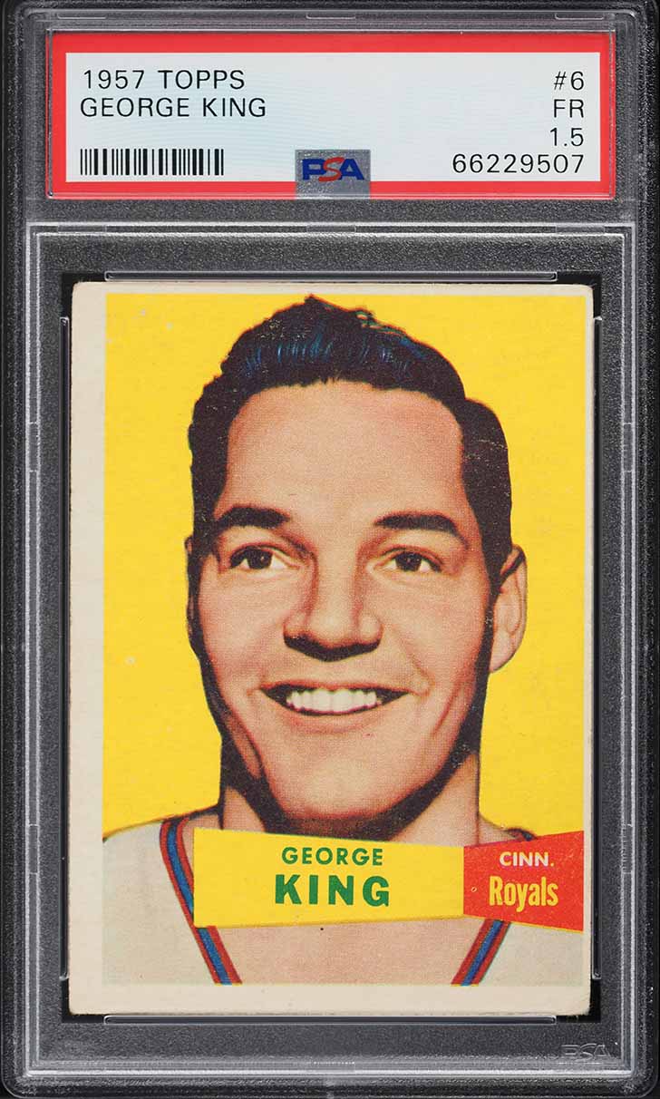 1957 Topps Basketball George King #6 PSA 1.5 FR
