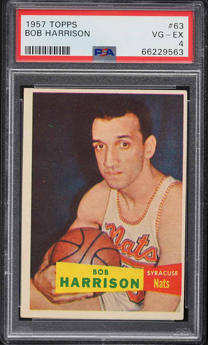 1957 Topps Basketball Bob Harrison #63 PSA 4 VGEX