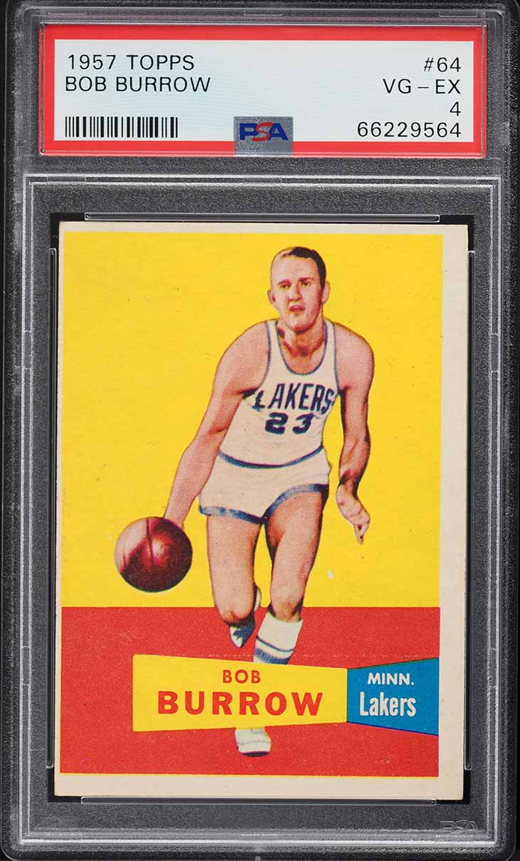 1957 Topps Basketball Bob Burrow #64 PSA 4 VGEX