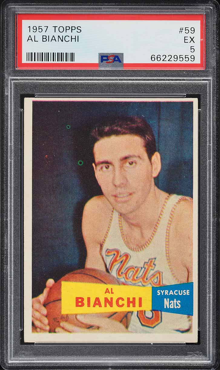 1957 Topps Basketball Al Bianchi SP ROOKIE #59 PSA 5 EX