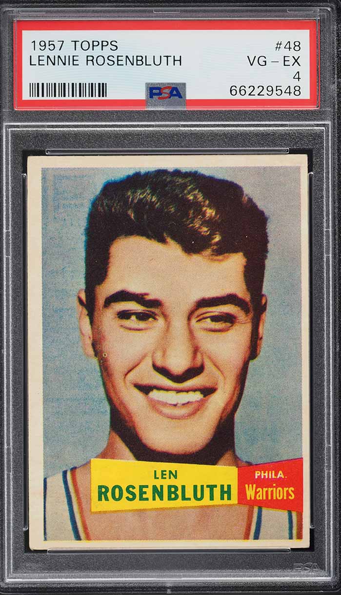 1957 Topps Basketball Lennie Rosenbluth #48 PSA 4 VGEX