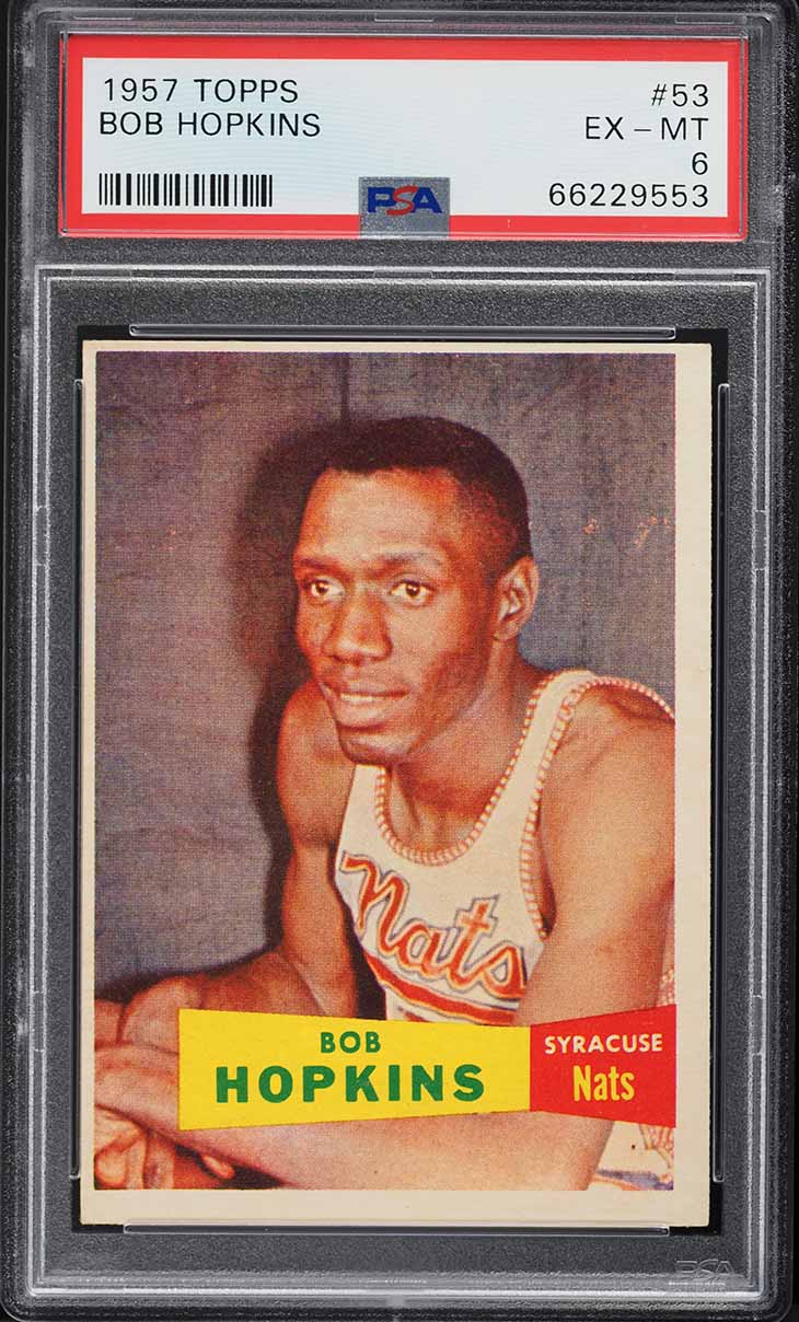 1957 Topps Basketball Bob Hopkins #53 PSA 6 EXMT