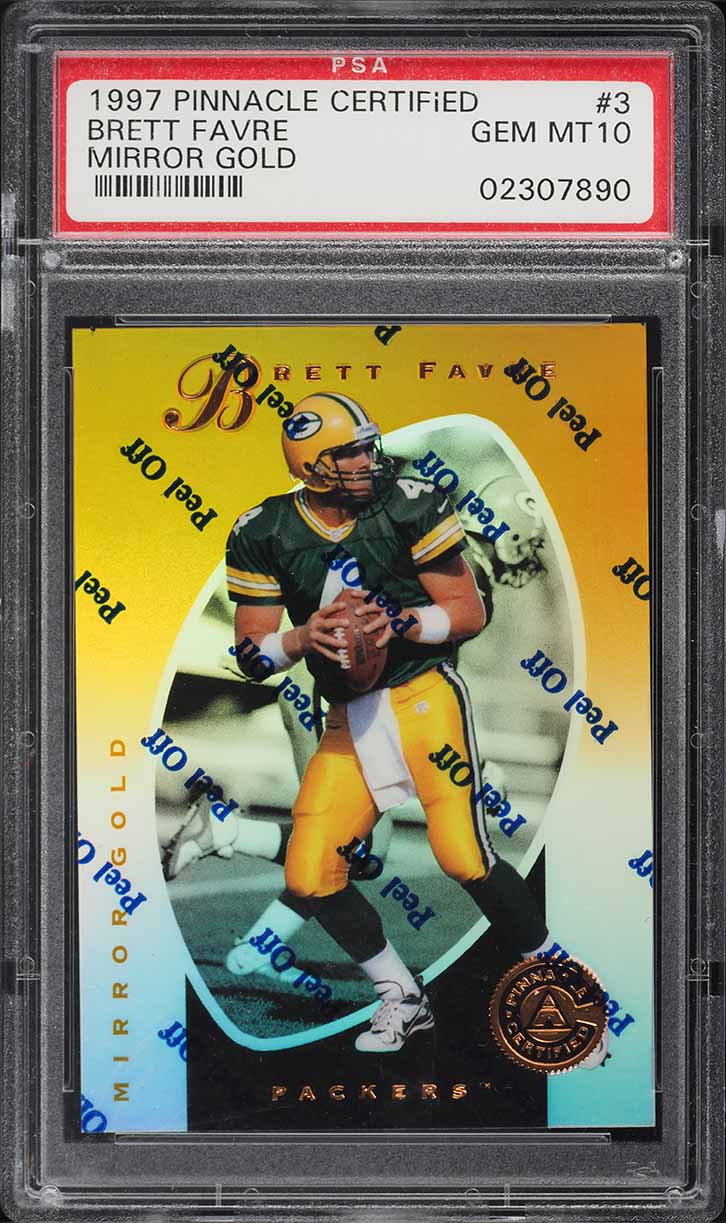 1997 Pinnacle Certified Mirror Gold Brett Favre #3 PSA 10 GEM MINT