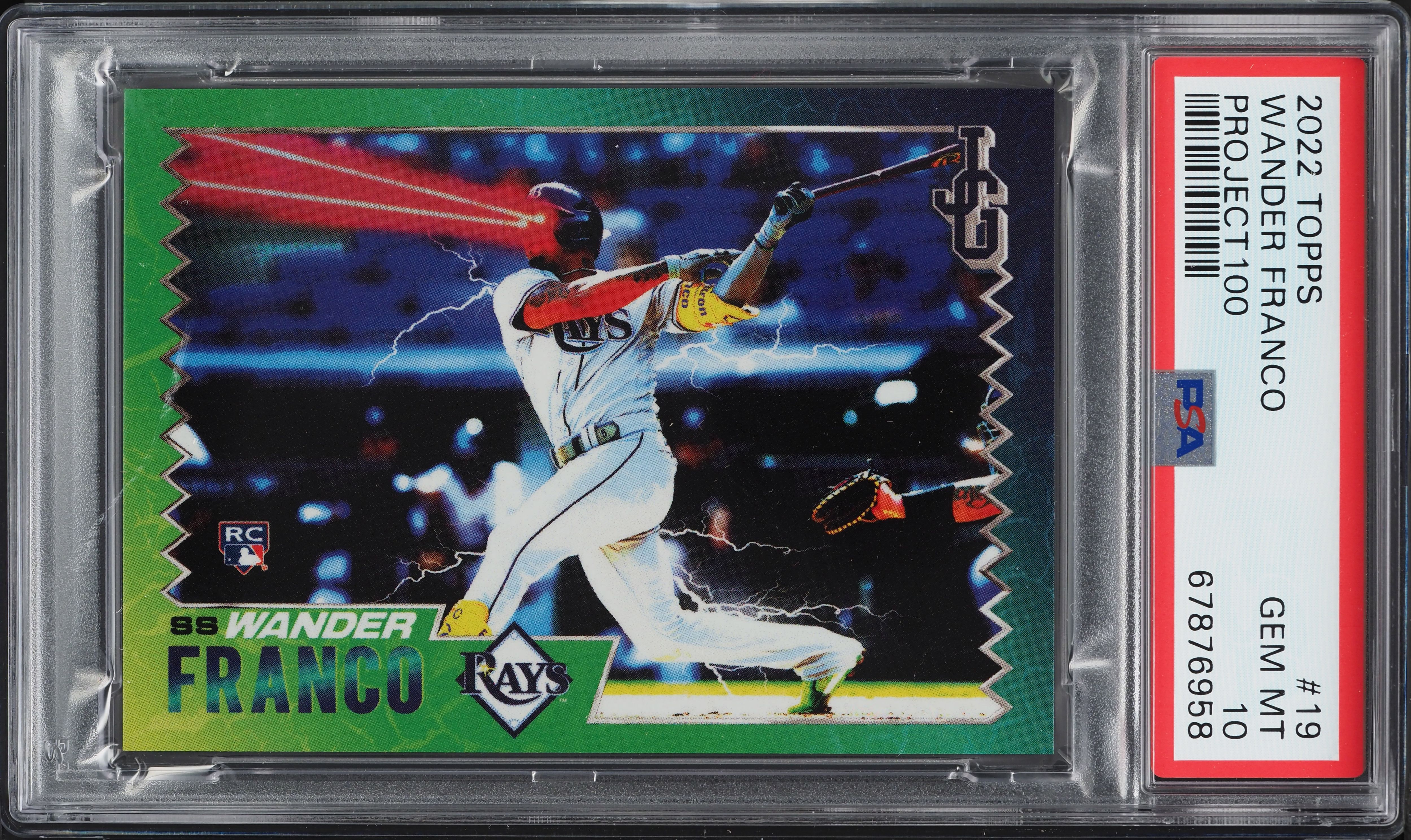 2022 Topps Project 100 By John Geiger Wander Franco ROOKIE #19 PSA