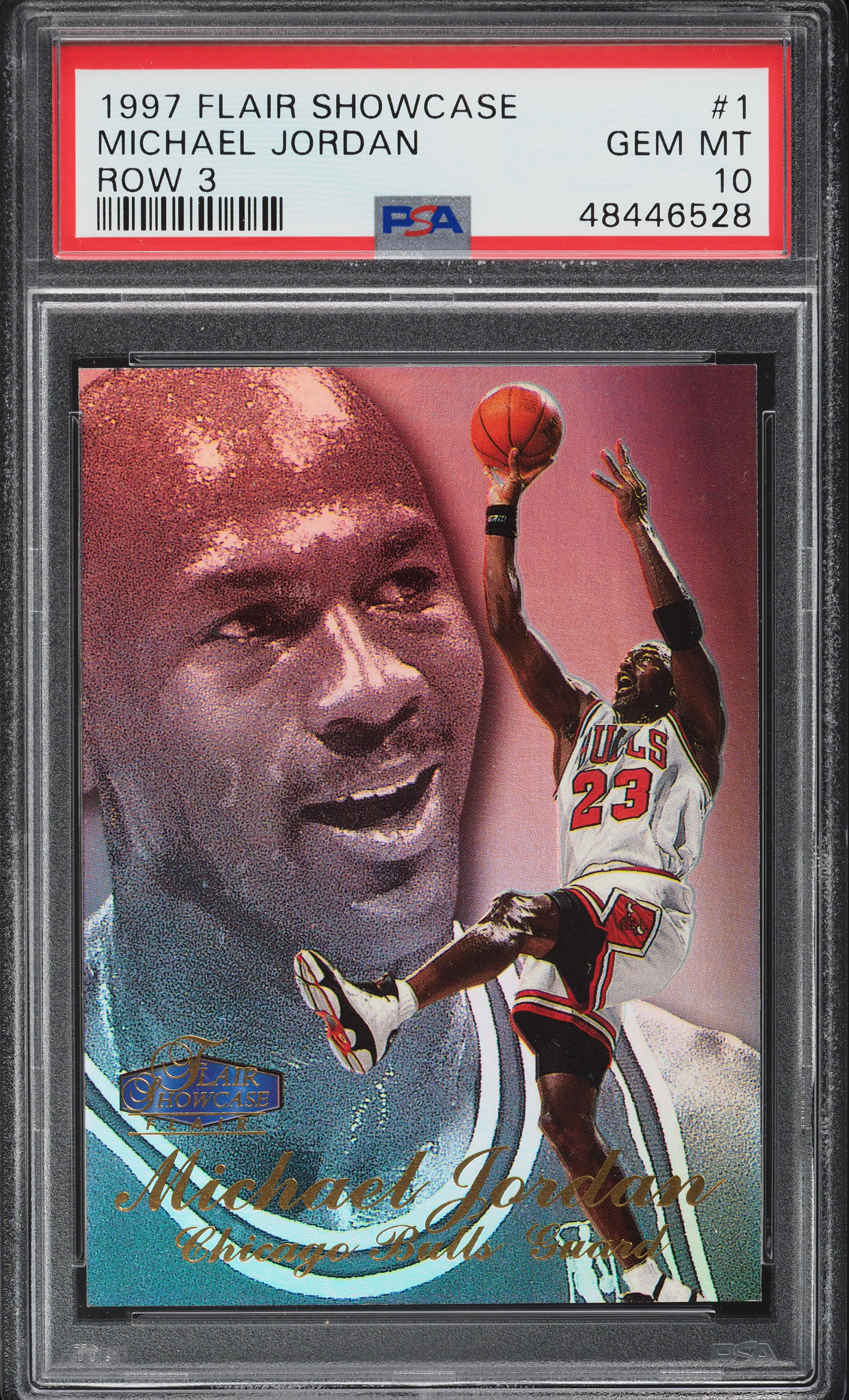 1997 Flair Showcase Row 3 Michael Jordan #1 PSA 10 GEM MINT on 
