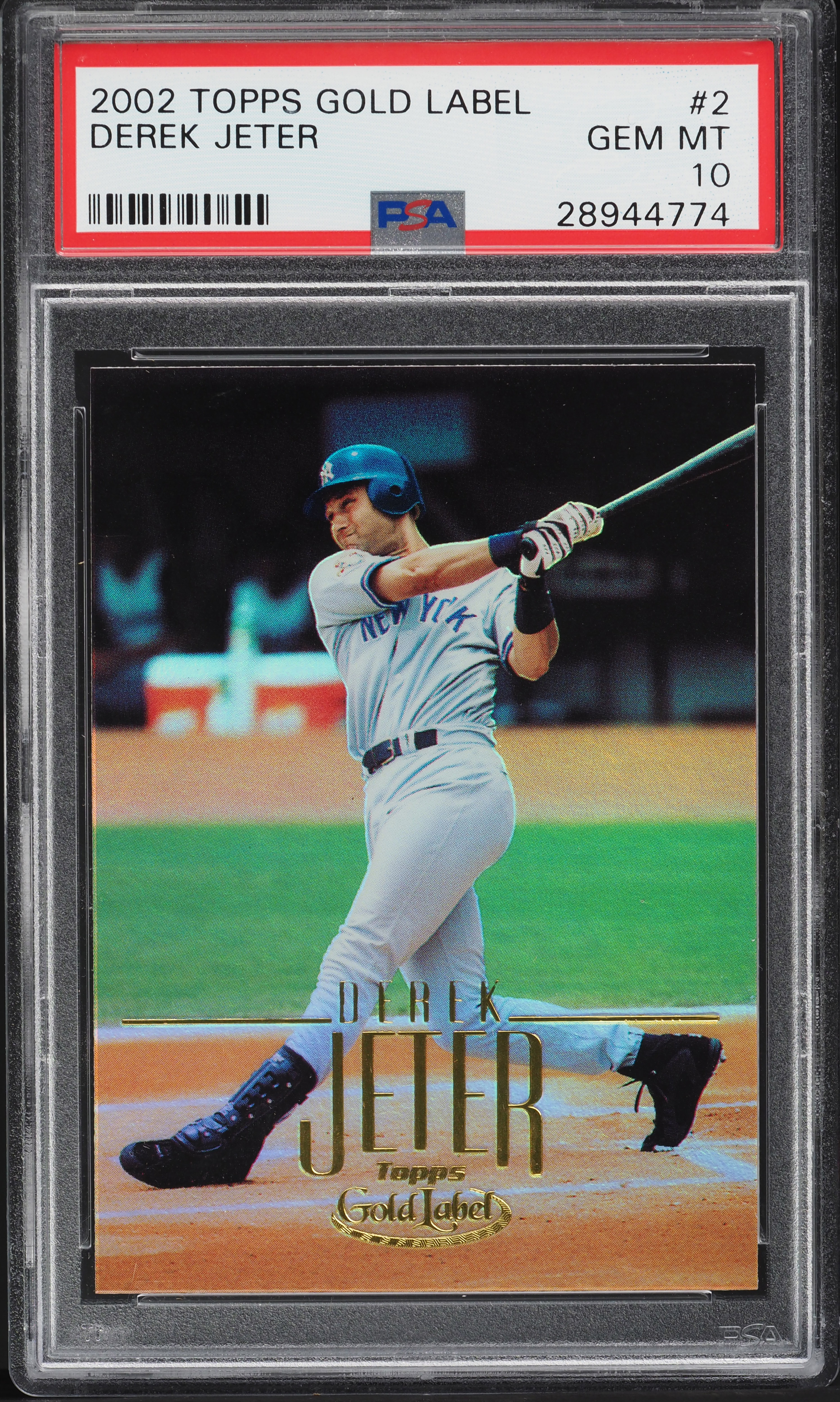 2002 Topps Gold Label Derek Jeter #2 PSA 10 GEM MINT on Fanatics