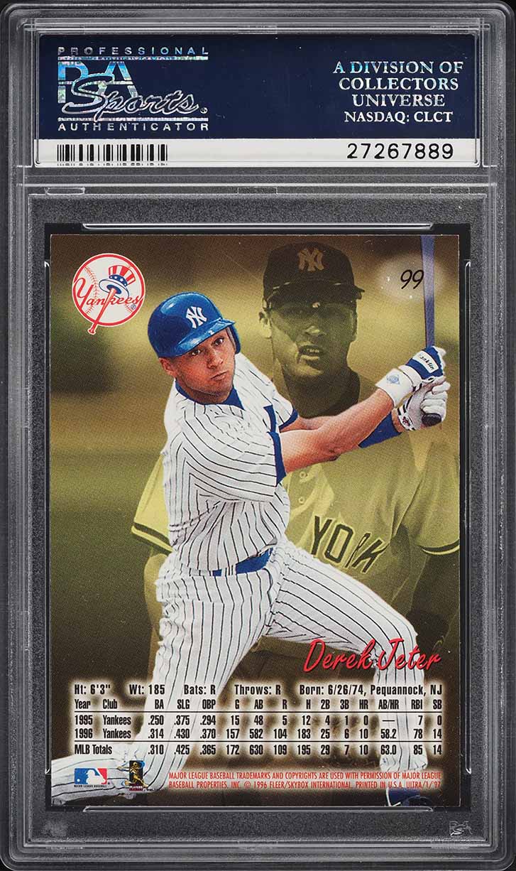 1997 Ultra Derek Jeter #99 PSA 10 GEM MINT