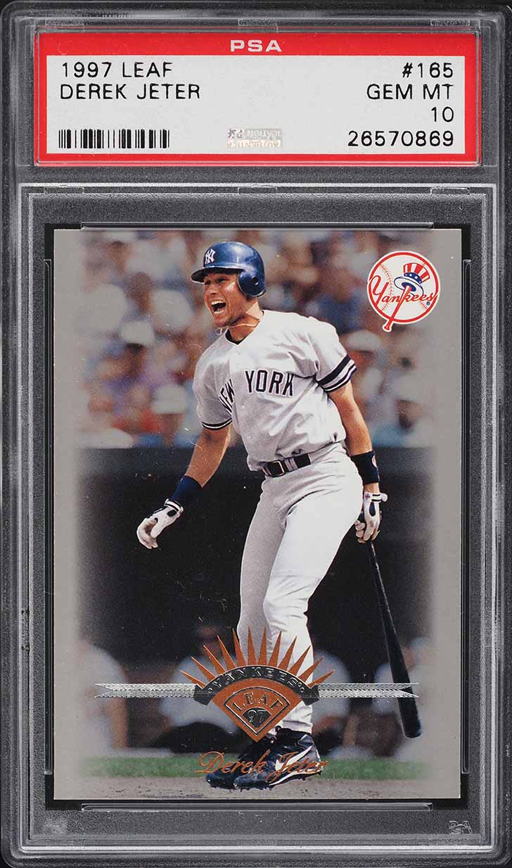 1997 Leaf Derek Jeter #165 PSA 10 GEM MINT
