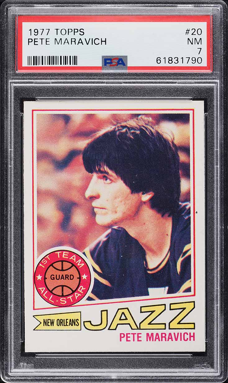 1977 Topps Basketball Pete Maravich ALL-STAR #20 PSA 7 NRMT