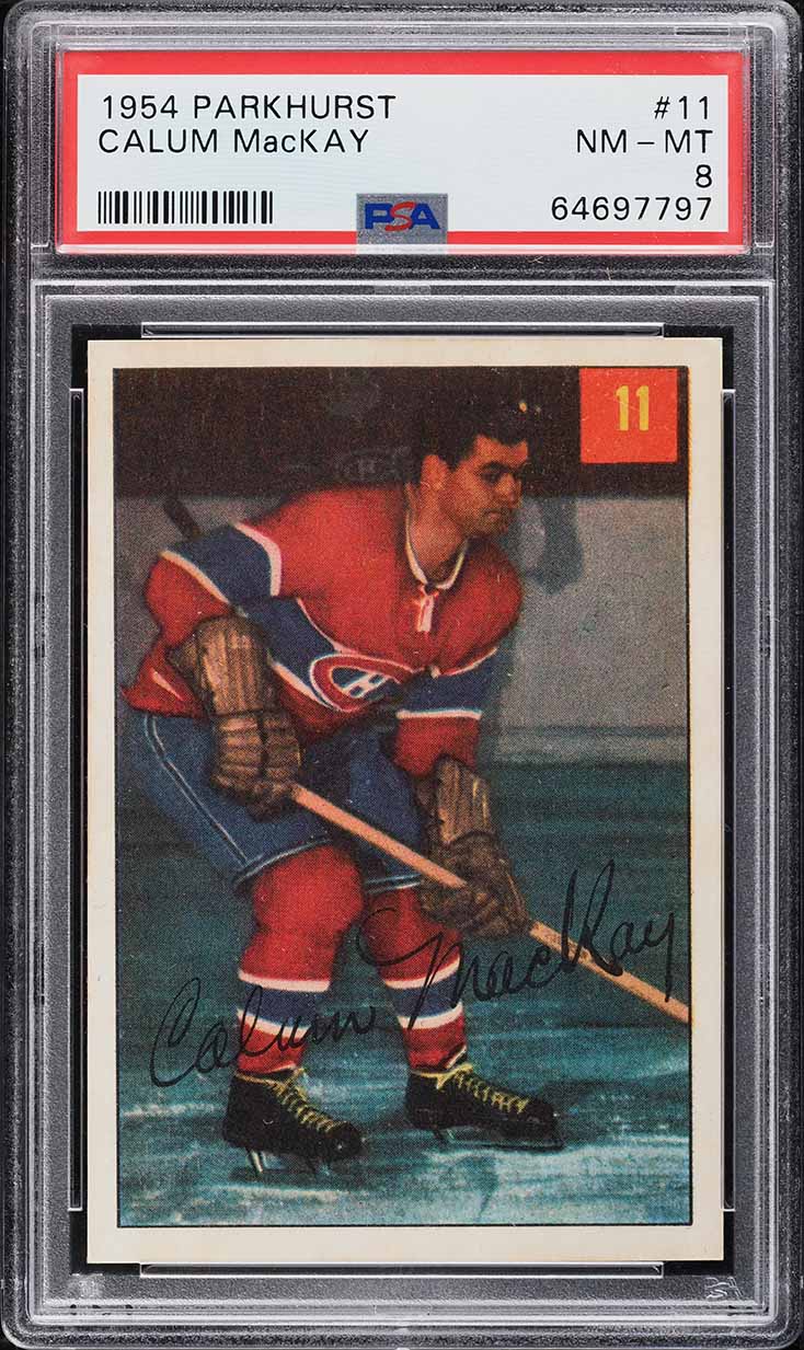 1954 Parkhurst Calum Mackay #11 PSA 8 NM-MT