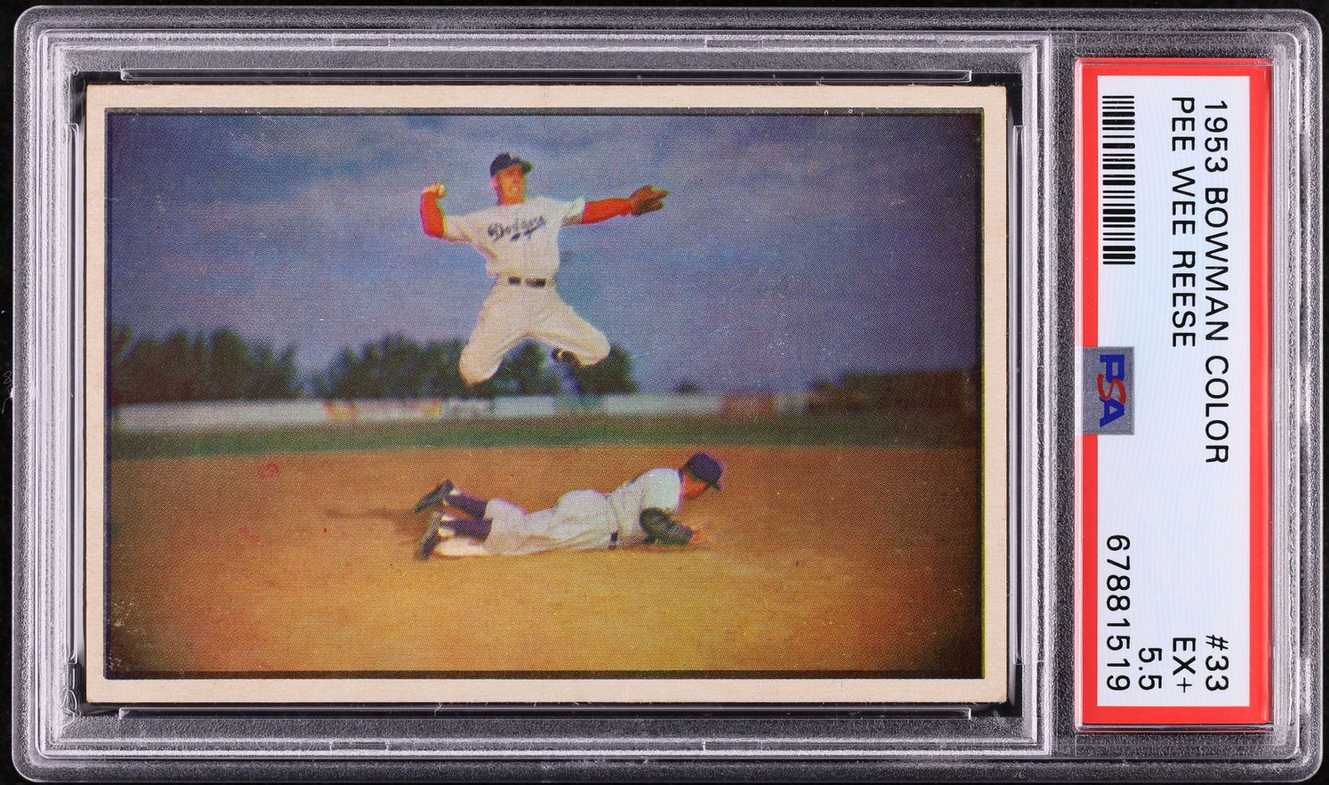 1953 Bowman Color Pee Wee Reese #33 PSA 5.5 EX+