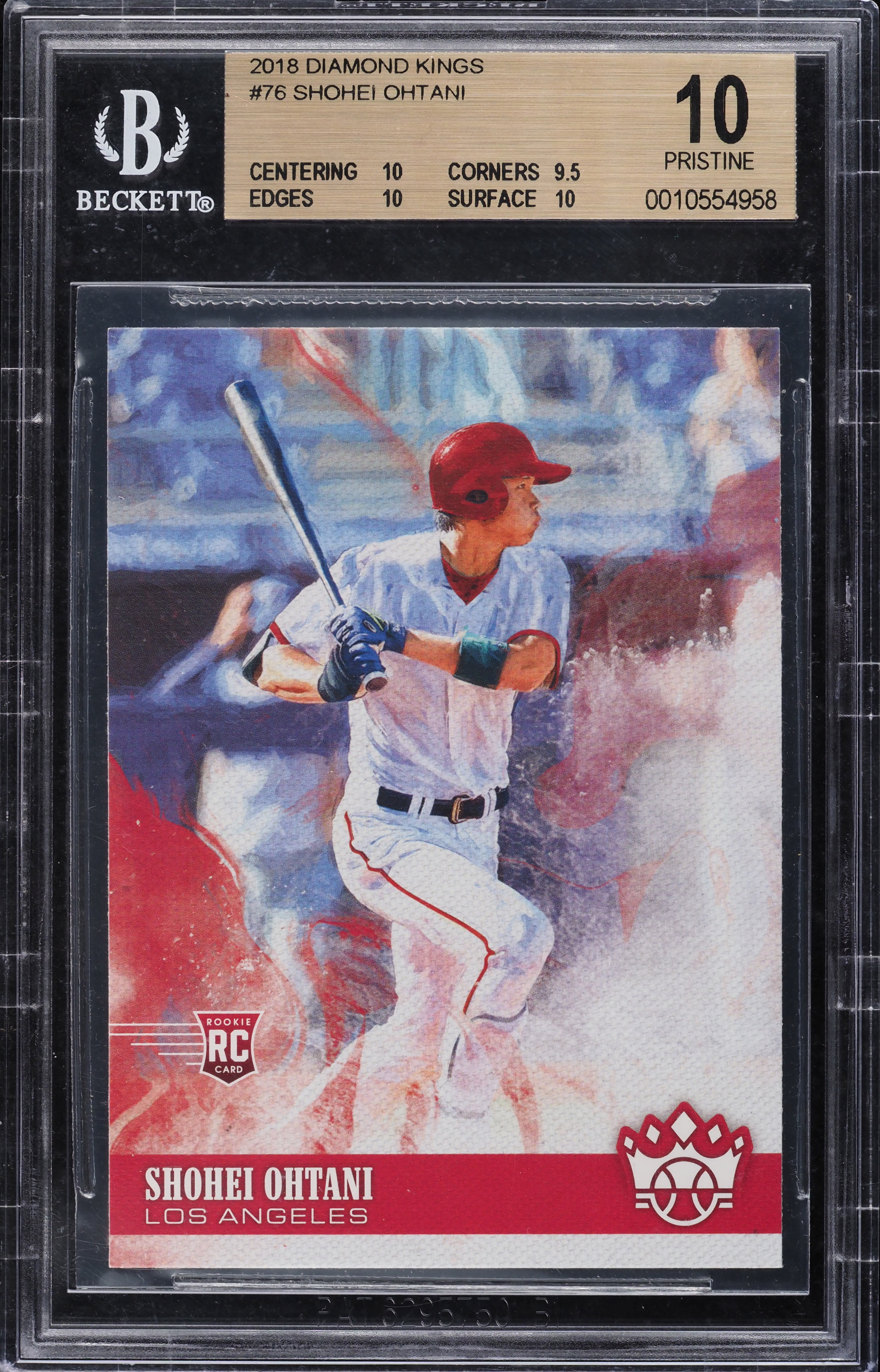 2018 Diamond Kings Shohei Ohtani ROOKIE #76 BGS 10 PRISTINE on