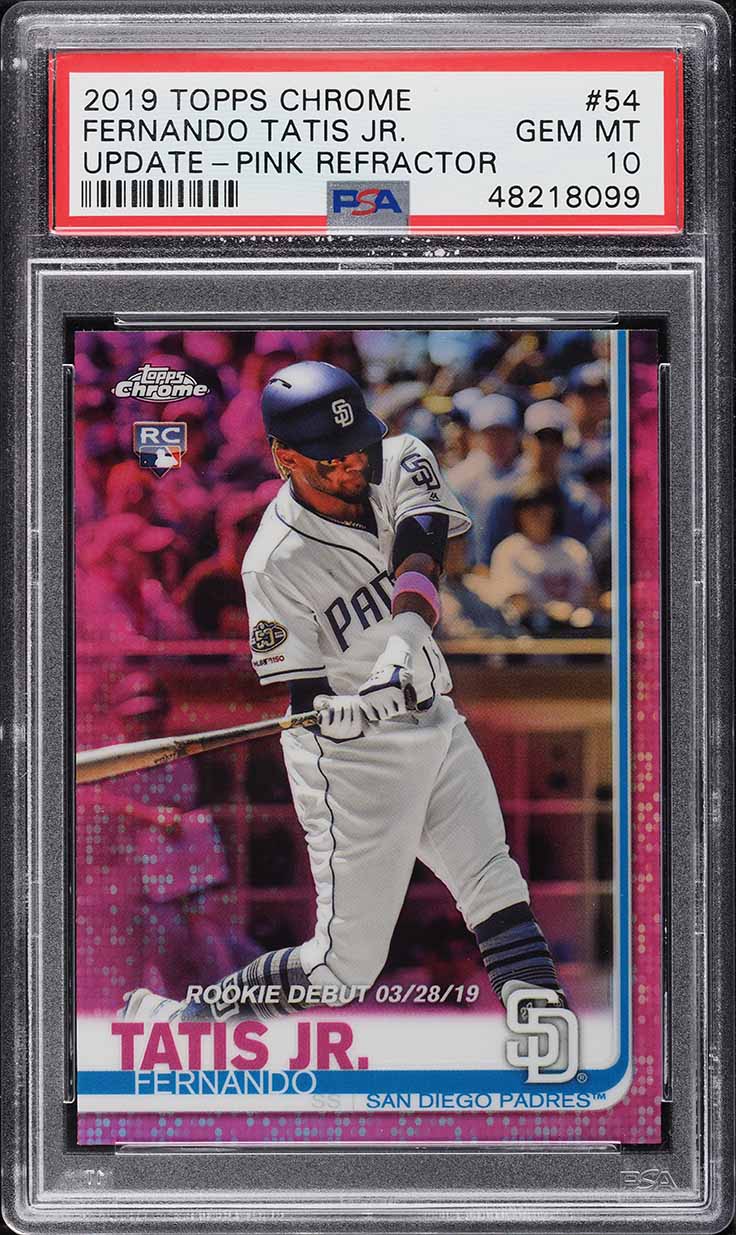 2019 Topps Chrome Update Fernando Tatis Jr. Pink Refractor #54 PSA