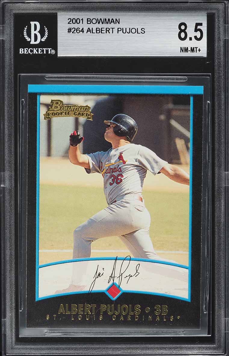 2001 Bowman Albert Pujols ROOKIE #264 BGS 8.5 NM-MT+ on Fanatics