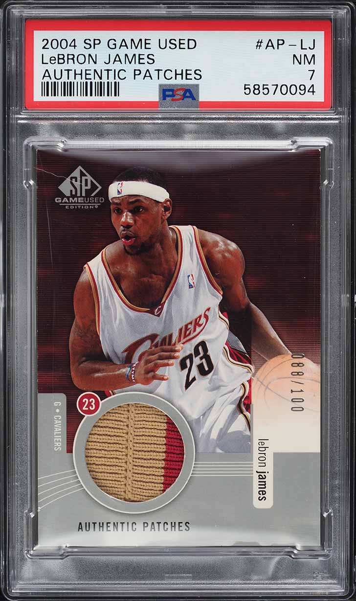 2004 SP Game Used Authentic Fabrics Kobe Bryant LeBron James PATCH