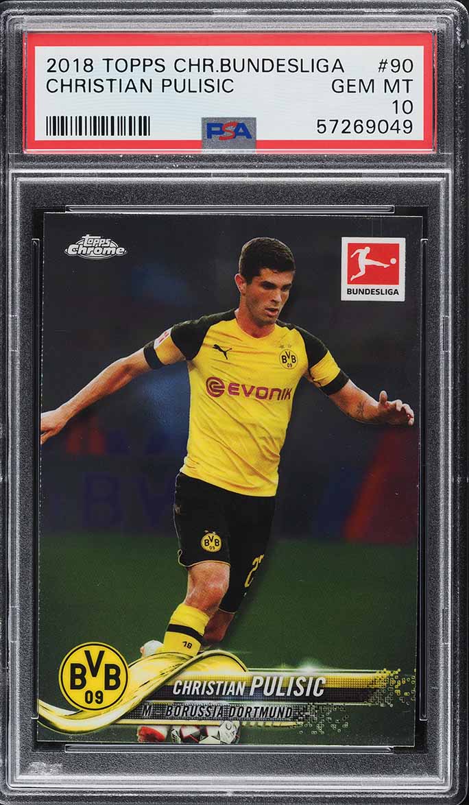 2018 Topps Chrome Bundesliga Christian Pulisic #90 PSA 10 GEM MINT