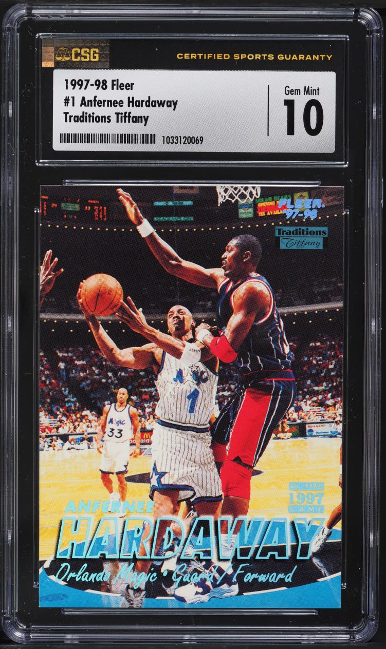 1997 Fleer Tiffany Collection Anfernee Hardaway #1 CSG 10 GEM MINT