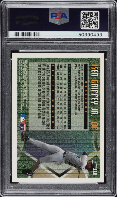 1995 Finest Ken Griffey Jr. #118 PSA 10 GEM MINT