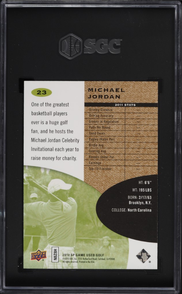 2012 SP Game Used Edition Michael Jordan #23 SGC 9.5 MINT+