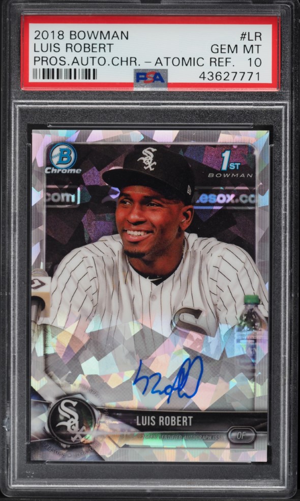2018 Bowman Chrome Atomic Refractor Luis Robert ROOKIE AUTO /100 #CPA-LR PSA 10