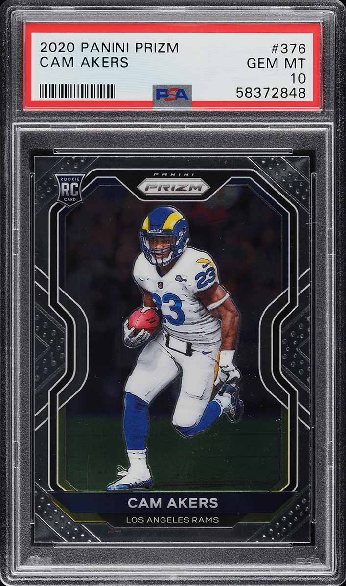 2020 Panini Prizm Cam Akers ROOKIE #376 PSA 10 GEM MINT