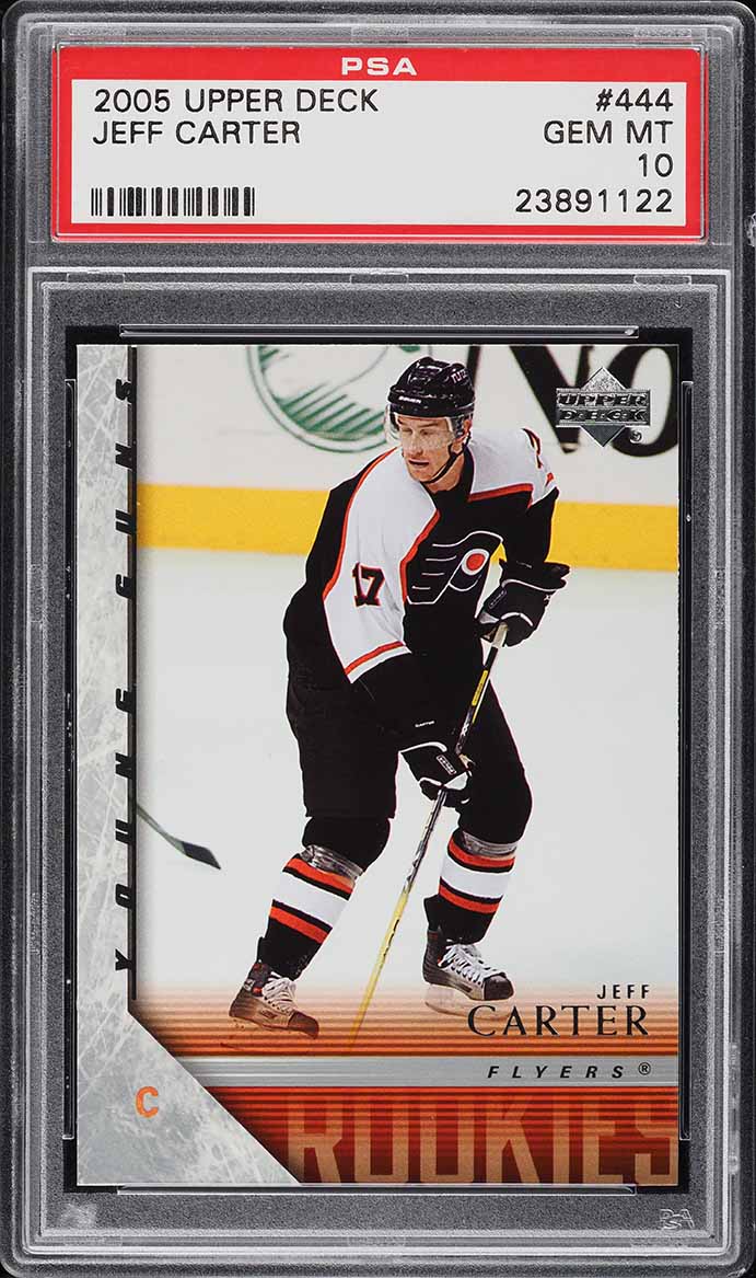 2005 Upper Deck Young Guns Jeff Carter ROOKIE #444 PSA 10 GEM MINT