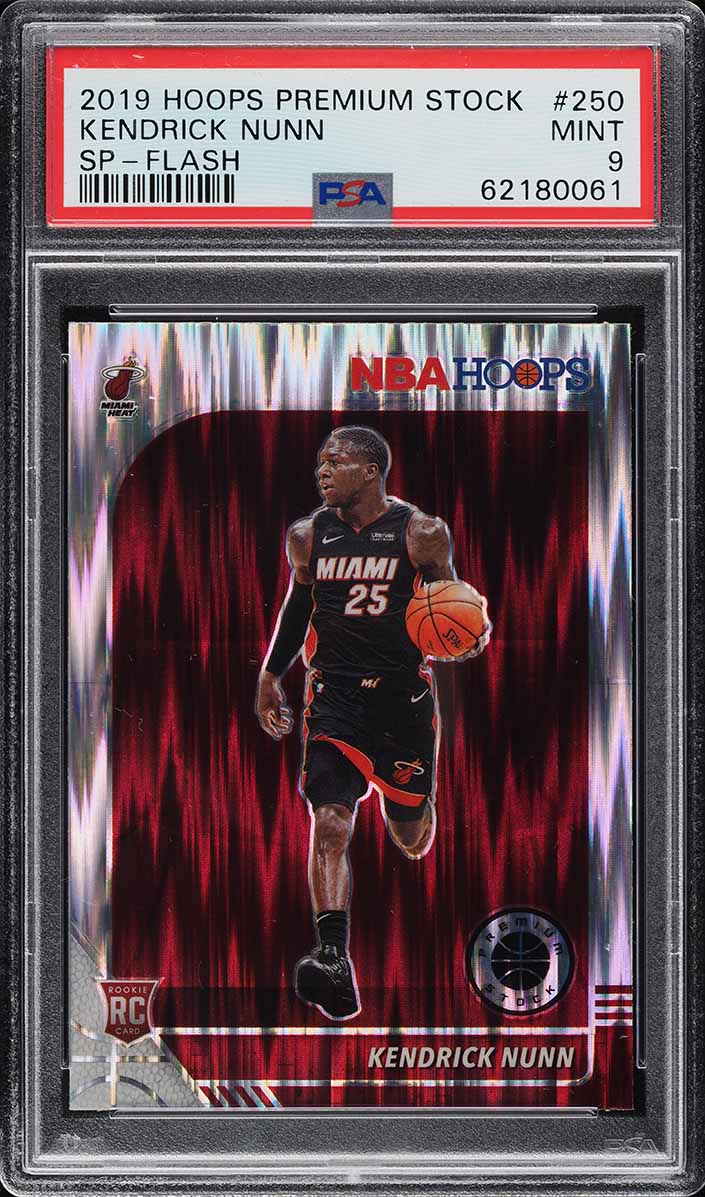 2019 Hoops Premium Stock Flash Kendrick Nunn ROOKIE #250 PSA 9 MINT