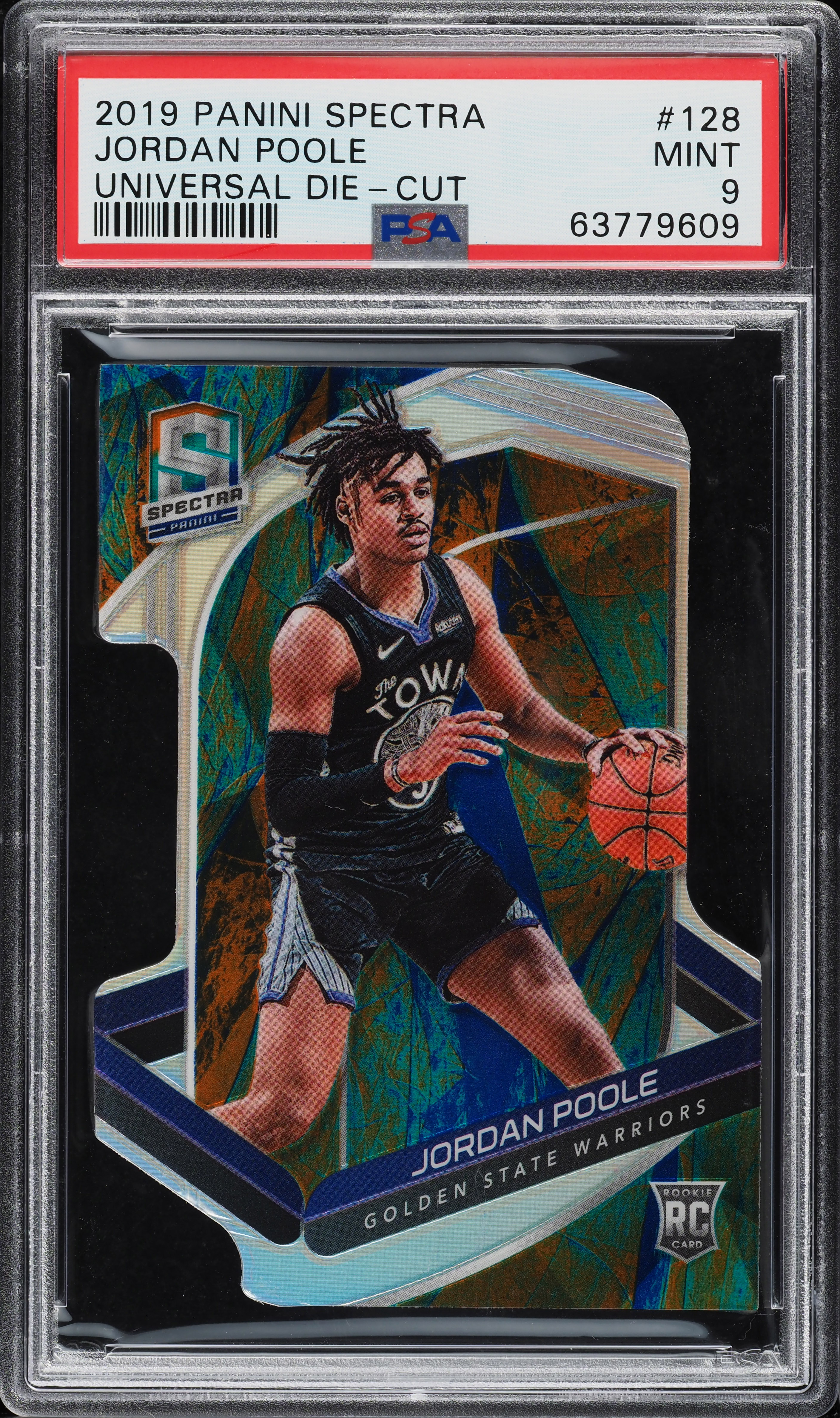 2019 Panini Spectra Universal Die-Cut Jordan Poole ROOKIE /8 #128
