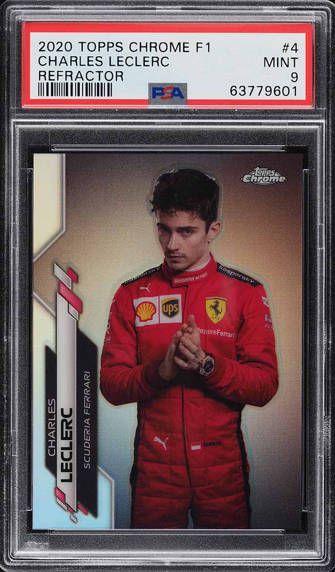 2020 Topps Chrome Formula 1 F1 Refractor Charles Leclerc #4 PSA 9 MINT