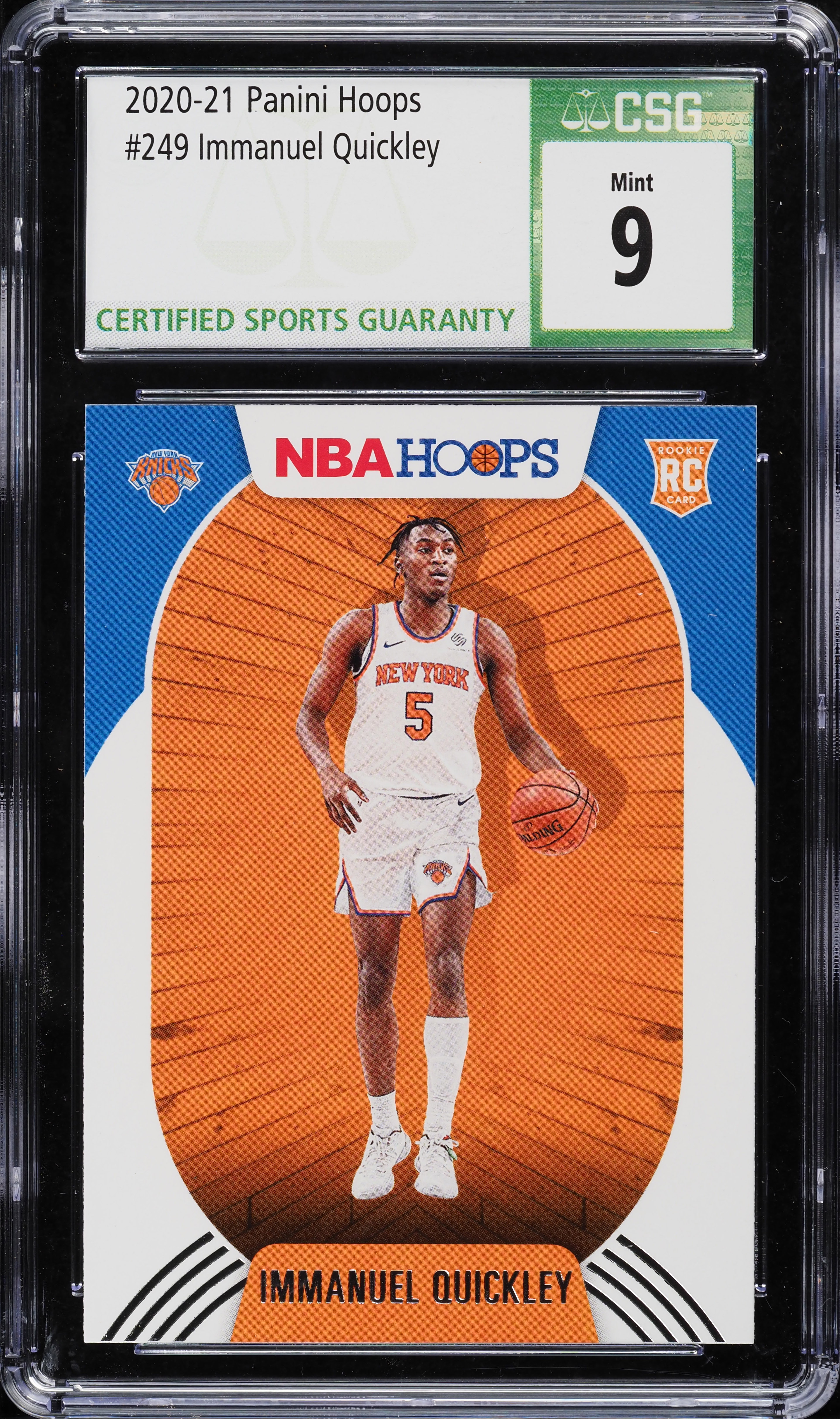 2020 Hoops Immanuel Quickley ROOKIE #249 CSG 9 MINT on Fanatics 