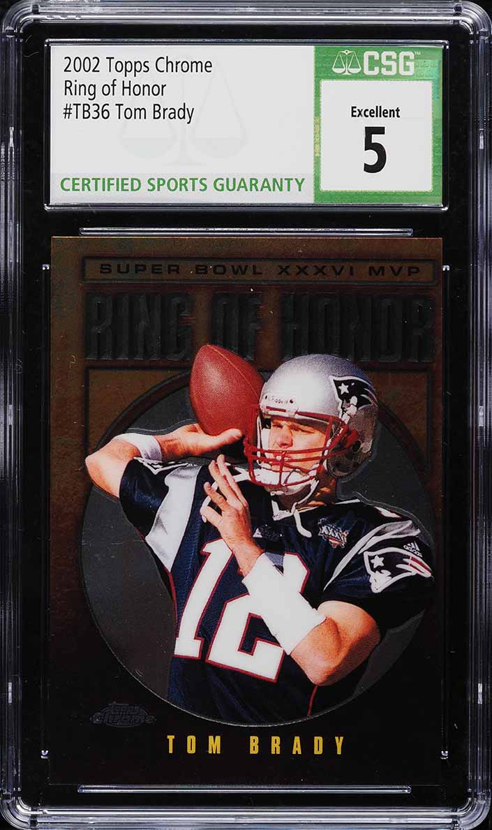 2002 Topps Chrome Ring Of Honor Tom Brady #TB36 CSG 5 EX